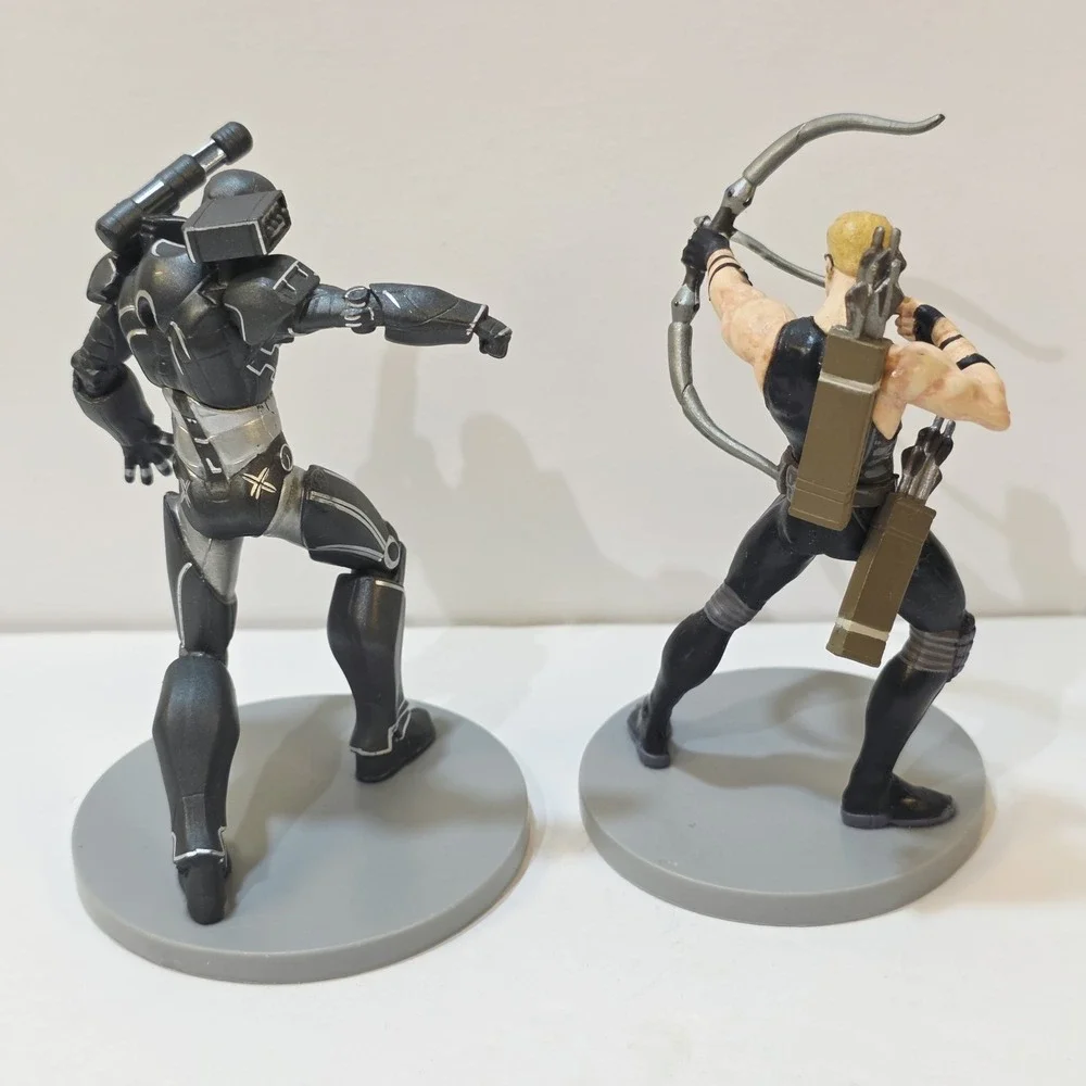 Marvel Avengers Hawkeye War Machine Disney Store PVC Cake Topper Figures